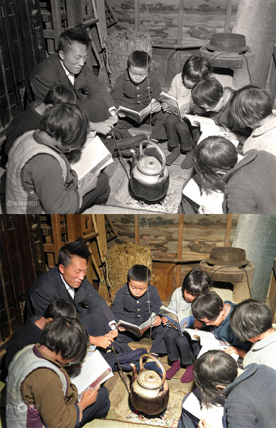 1962（昭和37）年2月、金沢市湯涌小河内分校（湯涌河内町）