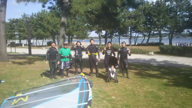 ウインドサーフィン　ＳＵＰ　海の公園　神奈川　横浜　スピードウォール