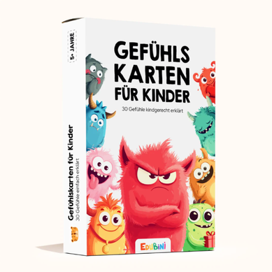 Produktfoto Gefühlskarten für Kinder mit kleinen Monsterchen drauf von edubini