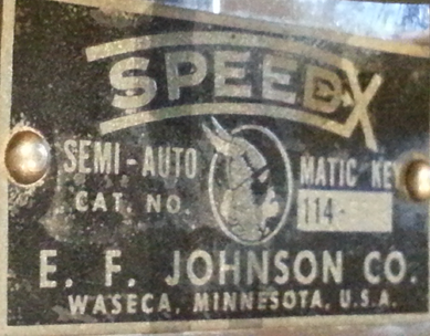 Speed-X 114-115 T frame E.F. Johnson - Plate