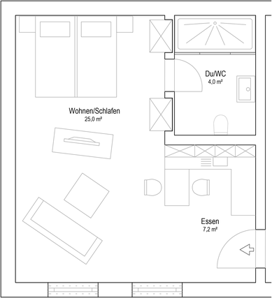 Grundriss Ferienwohnung 3