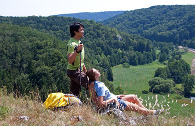 Alpiner Steig am Jurasteig im Bayerischen Jura in Ostbayern