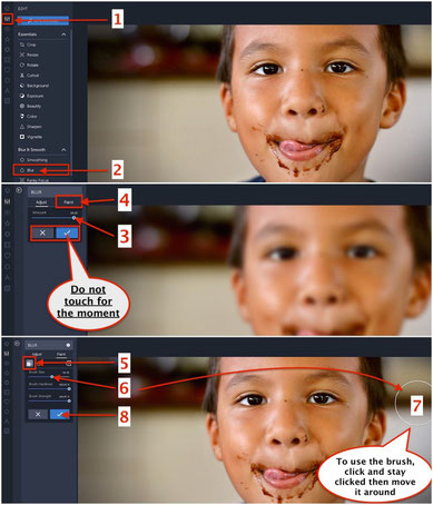 How to blur a specific part of a photo