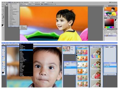 Modern online image manipulation Photoshop alike user interface
