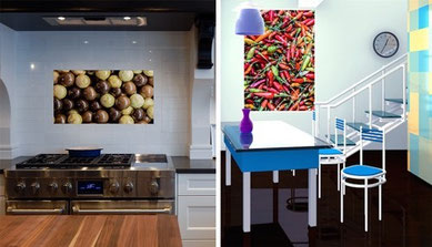 canvas in a kitchen