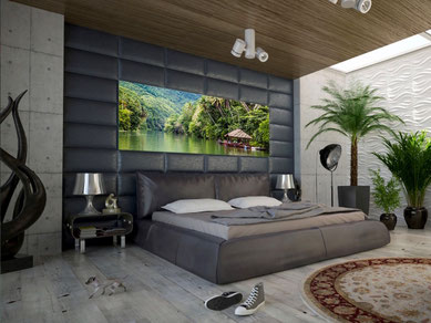 Example of a canvas hanging on the wall