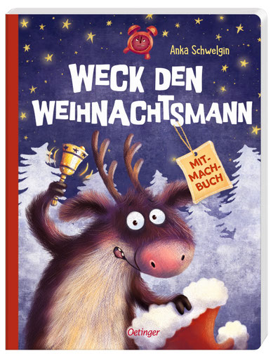 Weck den Weihnachtsmann, Mitmachbuch ab zwei für die Vorweihnachtszeit, Pappbilderbuch