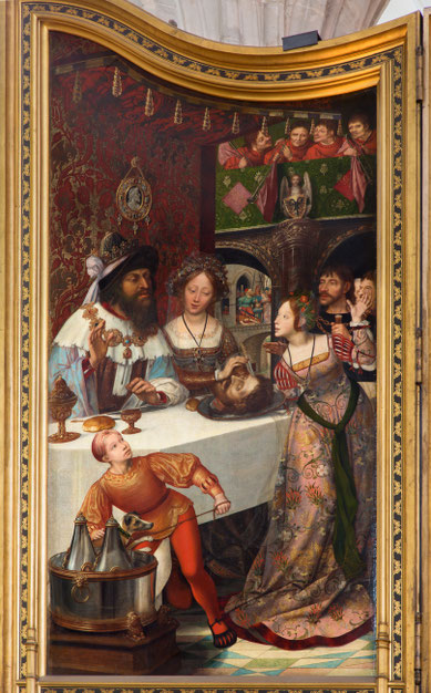 Enthauptung von Johannes des Täufers auf Befehl von Herodes Antipas