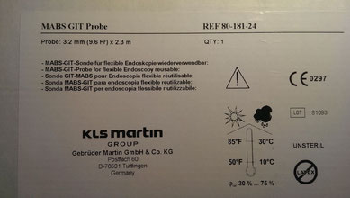 MABS-GIT-Sonde für flexible Endoskophie 80-181-24-04 Martin Argonsonde