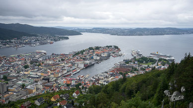 Blick vom Floyen auf Bergen