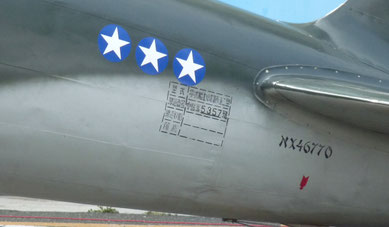 pic5：61-120機の銘板ステンシル、'中島5357号'とある