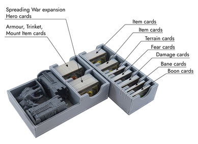 folded space insert organizer journeys in middle-earth expansions spreading war