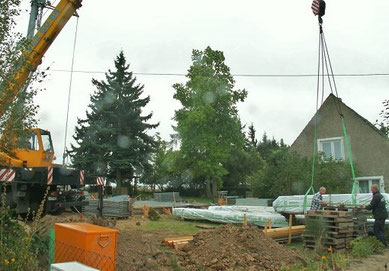 Blockhausbau in Schleswig Holstein - Bodenplatte - Fundament - Holzbausatz - Bausatz - Blockhäuser - Bauen, Blockhaus, Holzhaus, Hausbau, Planung, Holzbau, Holzhäuser, Einfamilienhaus, Wohnhaus, Architektenhaus, Montage, Bauantrag, Blockhaus bauen