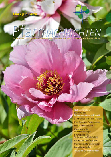 Foto der Titelseite der Pfarrnachrichten Mai/Juni 2024