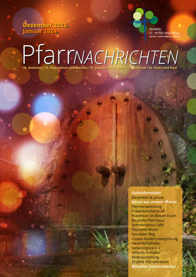 Titelseite der aktuellen Pfarrnachrichten Dez. ´23 und Jan. ´24
