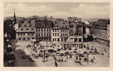 Annaberg-Buchholz, Markt mit Schreckenberg, Archiv W. Thiele
