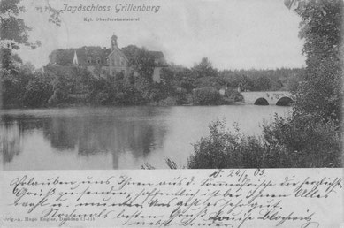 Jagdschloss Grillenburg, 1903, Archiv W. Thiele