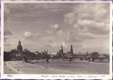 Dresden, Carola Brücke mit Dom, Schloß und Hofkirche, Archiv W. Thiele