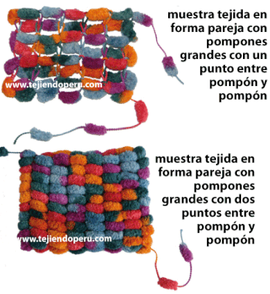 Cómo tejer con lana pompon - pom pom wool