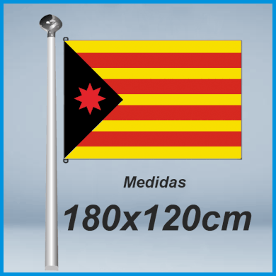 Banderas estrellada anarquista 180x120cm don bandera
