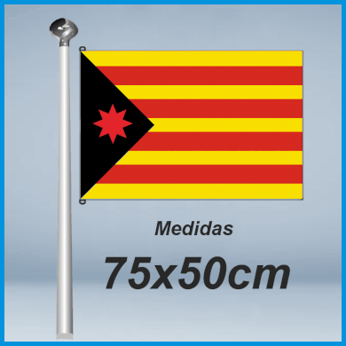 Banderas estrellada anarquista 75x50cm don bandera