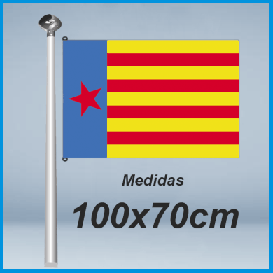 Banderas Estrelada de Esquerra Valenciana 100x70cm don bandera