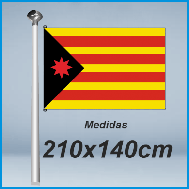 Banderas estrellada anarquista 210x140cm don bandera