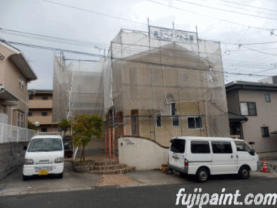 宗像市自由ヶ丘　牧邸　高圧水洗浄作業例