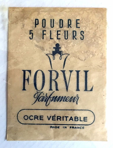 FORVIL - SACHET ECHANTILLON DE POUDRE PARFUM "5 FLEURS" - COLORIS OCRE VERITABLE