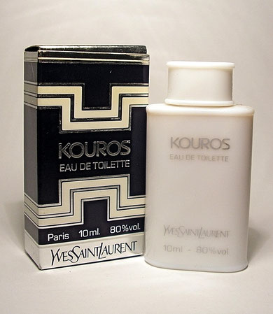 KOUROS - EAU DE TOILETTE POUR HOMME 10 ML : CONTENANCES INDIQUEES SUR BOÎTE ET SUR MINIATURE