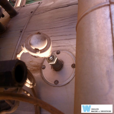 A PT100 temperature sensor installed on a boiler in a factory in Mauritania.