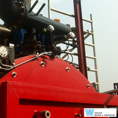 Two PT100 temperature sensors installed on a boiler in sapele, Nigeria.