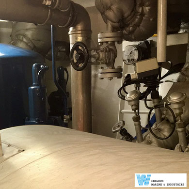 Two PT100 temperature sensors and a ATH thermostat installed on a ship.