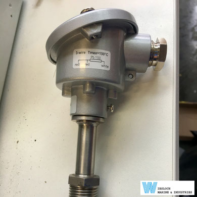 A PT100 temperature sensor.