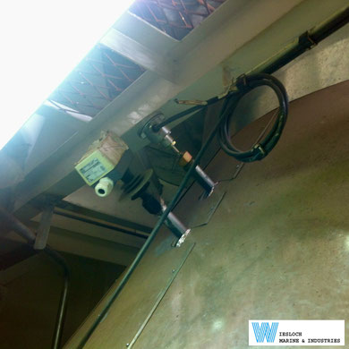 An Jumo ATH thermostat and a PT100 temperature sensor installed on a boiler on a ship.