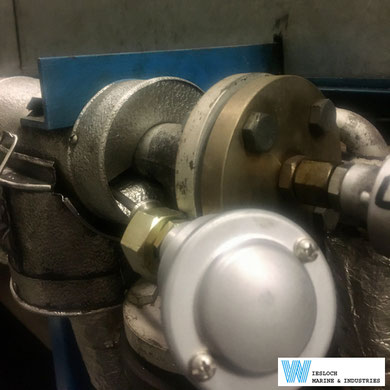 A PT100 temperature sensor on a ship.