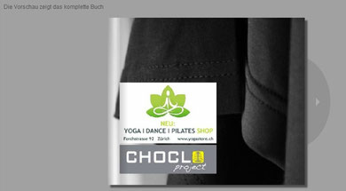 Choclo yoga wear  |  Book Preview  | Bestellung: yogastore@bluewin.ch