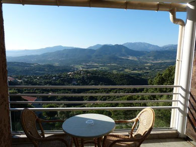 Vue de notre chambre à Sartène