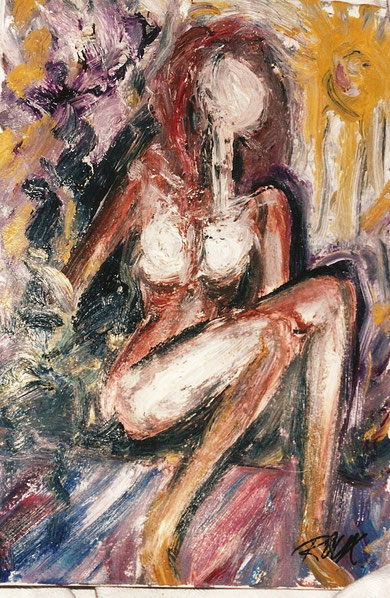 Femme abstraite(huile sur toile)