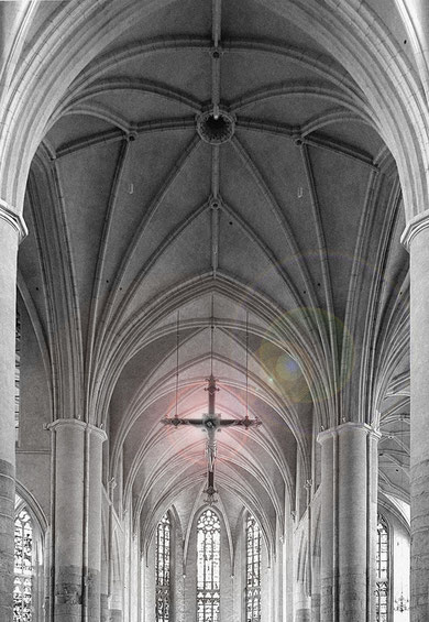 kathedraal Roermond bewerkt in Photoshop