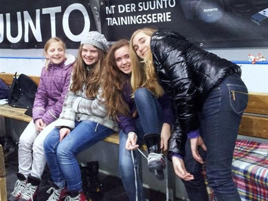 Schnell  die Schlittschuhe angezogen