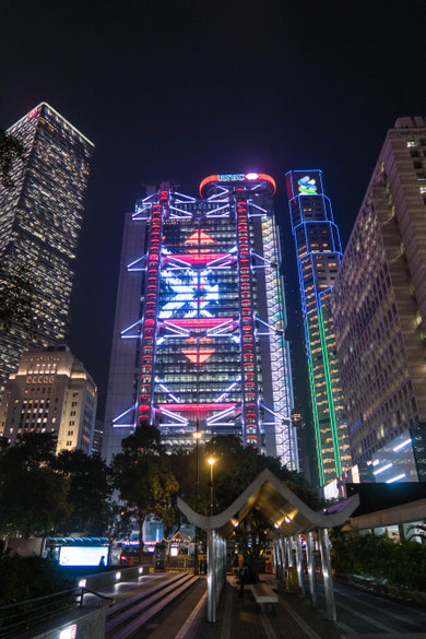 香港 上海銀行 夜景