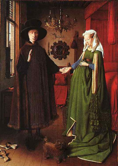 El matrimonio Arnolfini.Jan van Eyck.1434. National Gallery. Londres