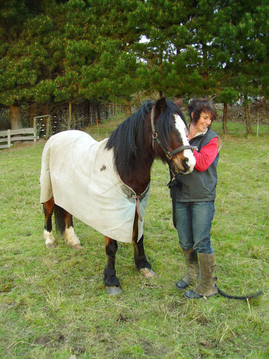 Jane mit Gandalfs Pony Clydee