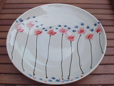 Flache Schale "Klatschmohn" ca. 28cm, Preis 42,--€