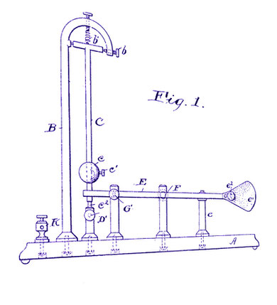 W.O.Coffe drawing patent of first mechanical semiautomatic key 1904