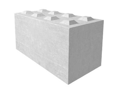 Betonblockstein 80x80cm für den Bau in Bayern, Auhausen.