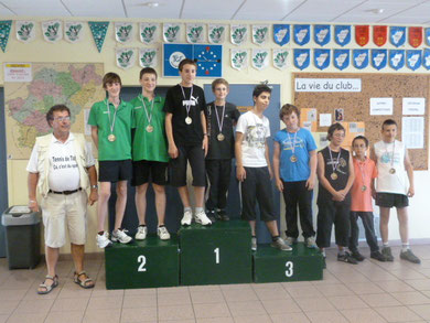 mickaël et aldric 2ème au championnat par équipes jeunes 2010/2011