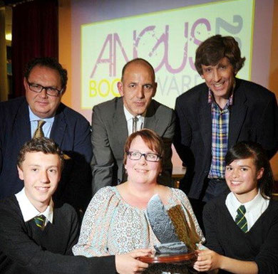 back row, from left: William Osborne, Chris Priestley, Tim Bowler; front, Fraser Scott, Teri Terry, Kimberly Nicholson 