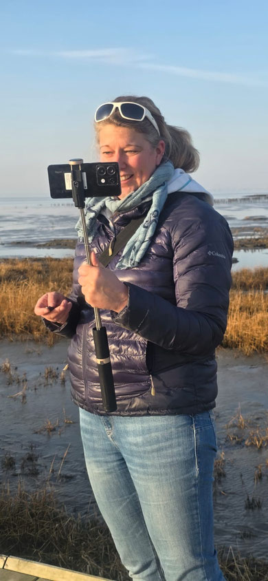 Smartphone-Fotografie DEICHDOHLE_arts mit Selfie-Stick